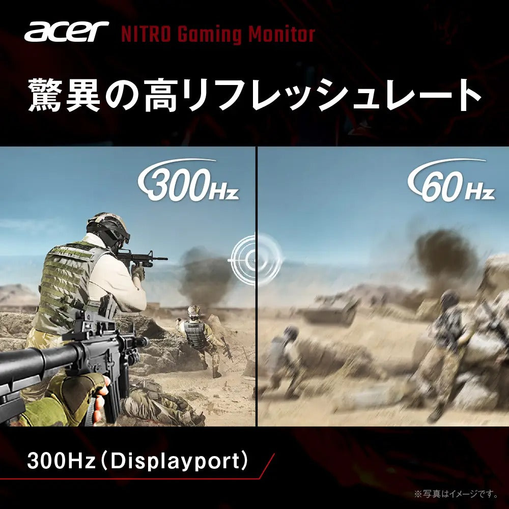 Acer Nitro ゲーミングモニター 27インチ WQHD IPS 非光沢 300Hz 0.5ms sRGB 99% AMD FreeSync Premium VESA DisplayHDR 400 HDMI 2.0 DisplayPort 1.4 高さ調整 ピボッド機能 ヘッドホン端子 XV272UF3bmiiprx