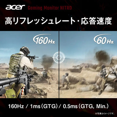 Acer Nitro ゲーミングモニター 31.5インチ 4K 高速IPS 非光沢 160Hz 0.5ms DCI-P3 95% Delta E<1 AMD FreeSync Premium VESA DisplayHDR 400 HDMI 2.1 DisplayPort1.4 スピーカー内蔵 ヘッドホン端子 VESAマウント対応 高さ調節 XV322QKV3bmiiphx