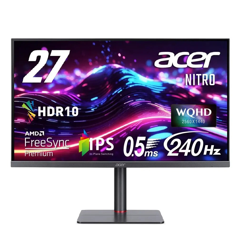 Acer Nitro ゲーミングモニター 27インチ WQHD IPS 240Hz 0.5ms DeltaE<2 高さ調整 スピーカー XV275UXymiiprx