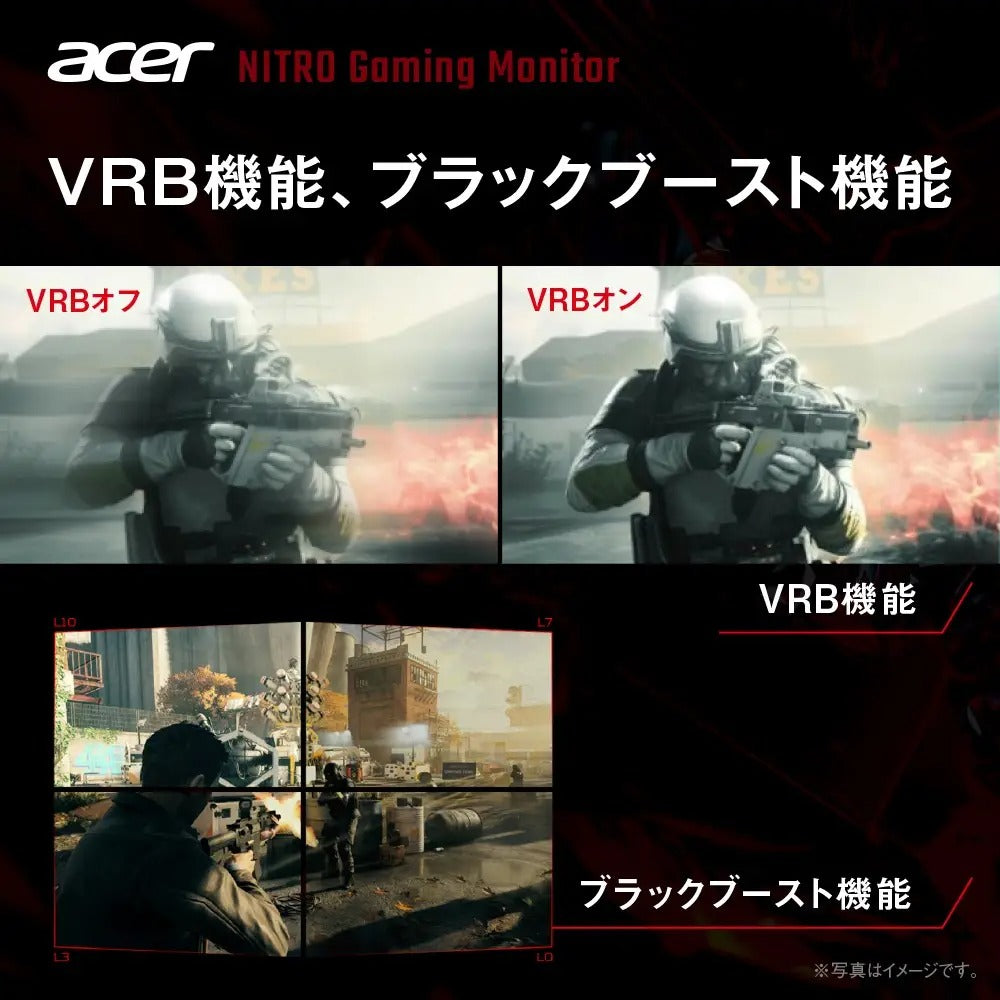 Acer Nitro 湾曲 ゲーミングモニター 31.5インチ フルHD VA 非光沢 240Hz 1ms sRGB 99% Delta E<2 AMD FreeSync Premium HDR10 ブラックブースト HDMI 2.0 DisplayPort 1.4 ヘッドホン端子 ゼロフレームデザイン ED320QX2bmiipx