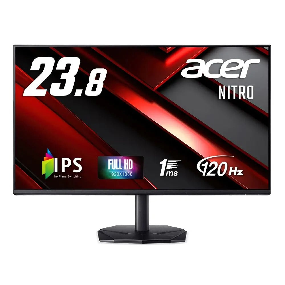 Acer Nitro ゲーミングモニター 23.8インチ IPS フルHD 非光沢 120Hz 1ms sRGB 99% Adaptive-Sync HDMI 1.4 DisplayPort v1.2 ミニD-Sub 15ピン スピーカー・ヘッドホン端子非搭載 PS5 Xbox Series X|S KG241YGbip