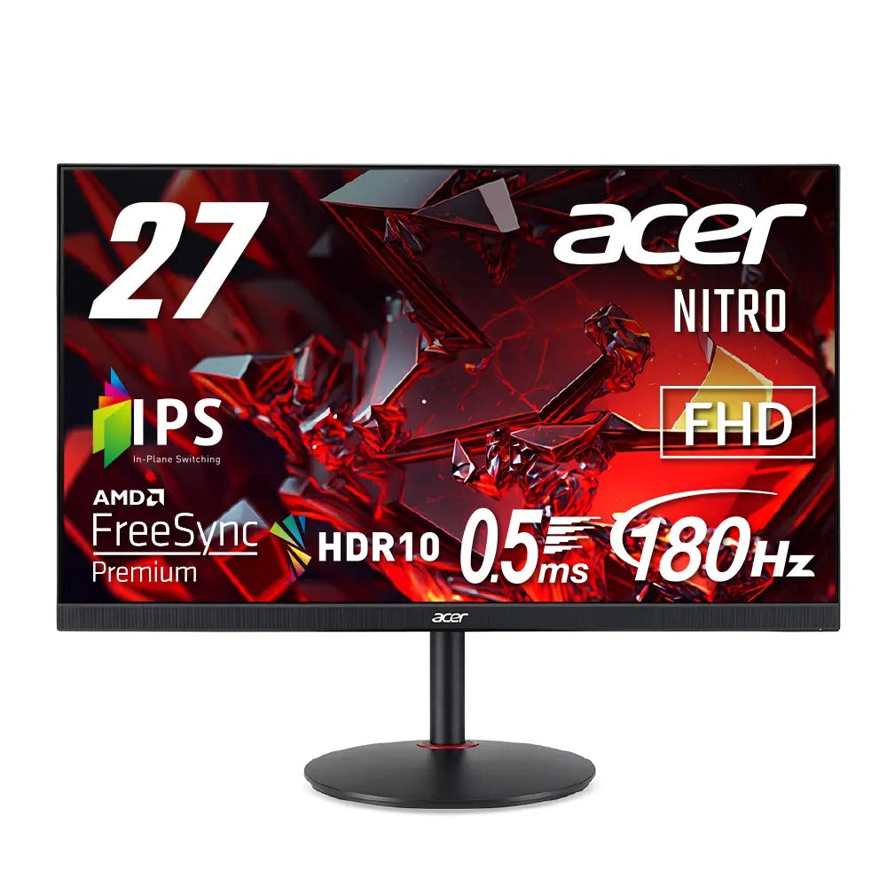 Acer Nitro ゲーミングモニター 27インチ フルHD IPS 180Hz 0.5ms HDMI2.0 スピーカー ヘッドホン端子 XV270M3bmiiprx