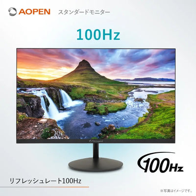 AOPEN モニター 21.5インチ フルHD 非光沢 広視野角VA 100Hz 1ms(TVR) AdaptiveSync HDMI 1.4 ミニD-Sub 15ピン スピーカー・ヘッドホン端子 ゼロフレームデザイン ブラック 22SB2QHbmix