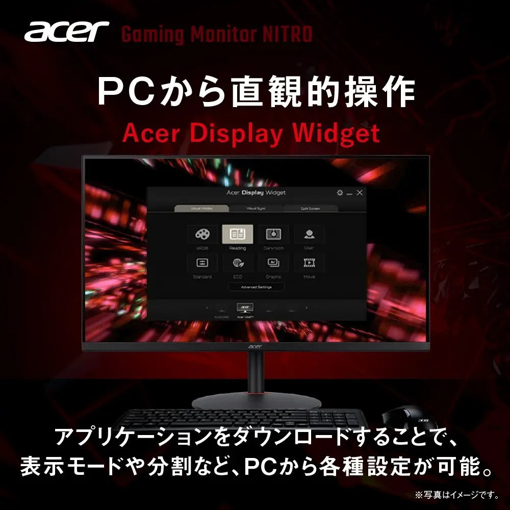 Acer Nitro ゲーミングモニター 31.5インチ 4K 高速IPS 非光沢 160Hz 0.5ms DCI-P3 95% Delta E<1 AMD FreeSync Premium VESA DisplayHDR 400 HDMI 2.1 DisplayPort1.4 スピーカー内蔵 ヘッドホン端子 VESAマウント対応 高さ調節 XV322QKV3bmiiphx