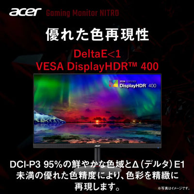 Acer Nitro ゲーミングモニター 27インチ 4K UHD IPS 160Hz 0.5ms DeltaE<1 HDMI2.1 DisplayPort1.4 高さ調整 スピーカー ヘッドホン端子 XV272KV3bmiiprx