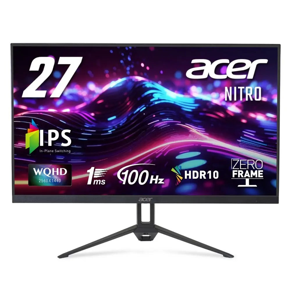 Acer Nitro ゲーミングモニター 27インチ WQHD IPS 非光沢 NTSC 72% 100Hz 1ms(VRB) HDMI 2.0 DisplayPort 1.2 スピーカー搭載 Adaptive-Sync HDR10 VESAマウント対応 KG273UEbmiipx