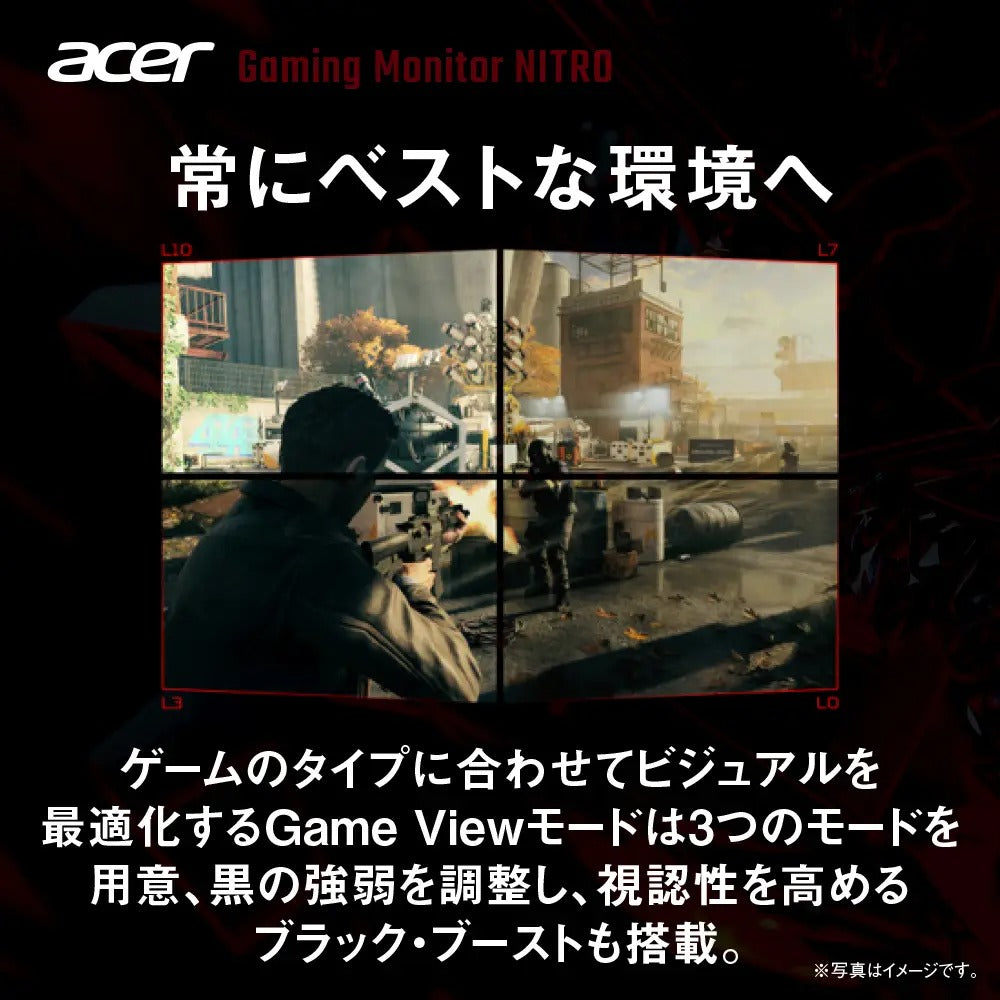 Acer Nitro ゲーミングモニター KG2 27インチ 4K IPS 非光沢 sRGB 99% HDMI 2.0 DisplayPort1.2　スピーカー内蔵 ヘッドホン端子 PC PS5 Xbox X|S VESAマウント対応 KG272KLbmiipx