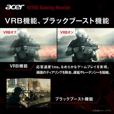 Acer Nitro 湾曲 ゲーミングモニター 27インチ フルHD VA 非光沢 180Hz 1ms NTSC 72% AMD FreeSync Premium HDR10 VRB HDMI 2.0 DisplayPort v1.4 ヘッドホン端子・スピーカー非搭載 ED270RS3biip