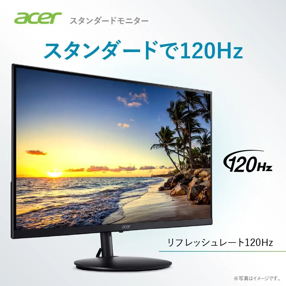 Acer モニター 27インチ フルHD 非光沢 IPS 120Hz 1ms(VRB) AdaptiveSync HDMI 1.4 Type-C・65W給電対応 スピーカー・ヘッドフォン端子 VESAマウント対応 高さ調整 ゼロフレームデザイン SH272G0bmihux