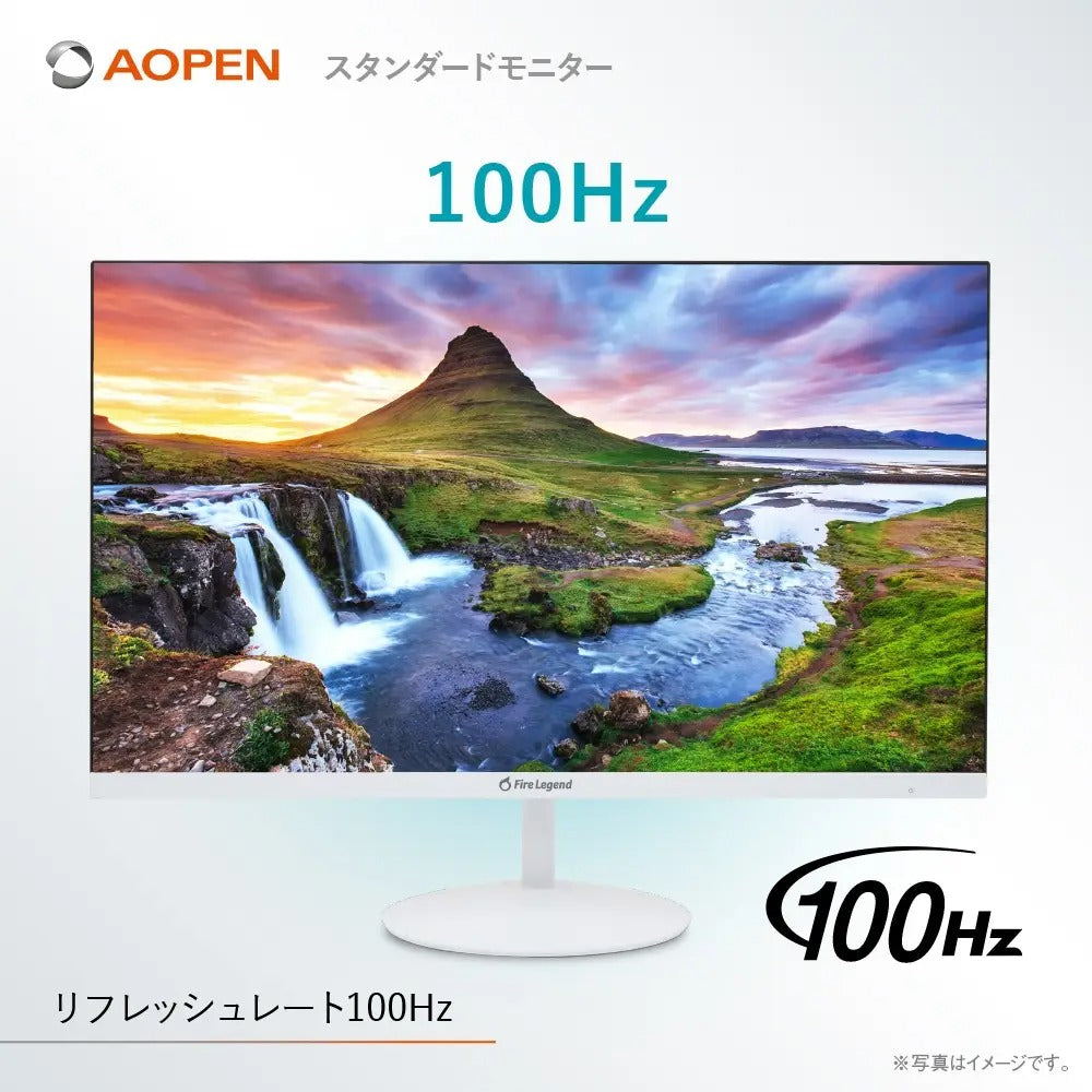 AOPEN モニター 21.5インチ フルHD 非光沢 広視野角VA 100Hz 1ms(TVR) AdaptiveSync HDMI 1.4 ミニD-Sub 15ピン スピーカー・ヘッドホン端子 ゼロフレームデザイン ホワイト 22SB2QHwmix