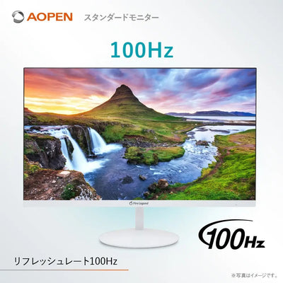 AOPEN モニター 21.5インチ フルHD 非光沢 広視野角VA 100Hz 1ms(TVR) AdaptiveSync HDMI 1.4 ミニD-Sub 15ピン スピーカー・ヘッドホン端子 ゼロフレームデザイン ホワイト 22SB2QHwmix