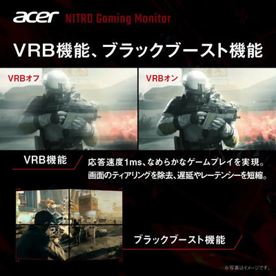 Acer Nitro 湾曲 ゲーミングモニター 27インチ フルHD VA 非光沢 280Hz 1ms sRGB 99% AMD FreeSync Premium HDR10 VRB HDMI 2.0 DisplayPort 1.4 ヘッドホン端子・スピーカー搭載 ED270Zbmiipx