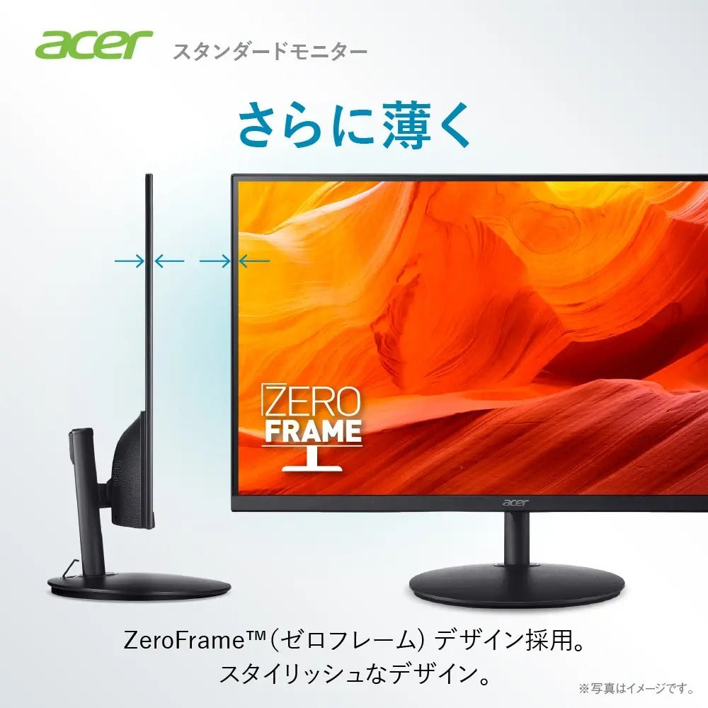 Acer モニター 27インチ フルHD 非光沢 IPS 120Hz 1ms(VRB) AdaptiveSync HDMI 1.4 Type-C・65W給電対応 スピーカー・ヘッドフォン端子 VESAマウント対応 高さ調整 ゼロフレームデザイン SH272G0bmihux