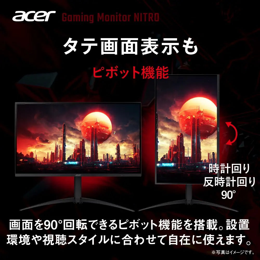 Acer Nitro ゲーミングモニター 27インチ MiniLED WQHD VA 170Hz 2ms DeltaE<2 HDMI2.1 DisplayPort1.4 高さ調整 HDR1000 ヘッドホン端子 XV275UP3biiprx