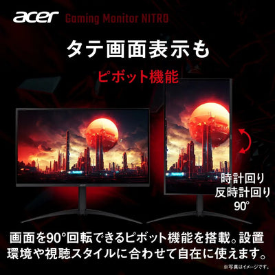 Acer Nitro ゲーミングモニター 27インチ MiniLED WQHD VA 170Hz 2ms DeltaE<2 HDMI2.1 DisplayPort1.4 高さ調整 HDR1000 ヘッドホン端子 XV275UP3biiprx