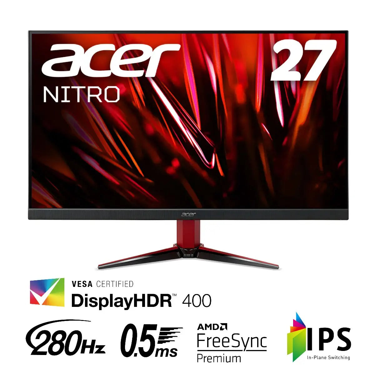 Acer Nitro ゲーミングモニター 27インチ フルHD IPS 280Hz 0.5ms HDMI2.0 ヘッドホン端子 VG271Zbmiipx