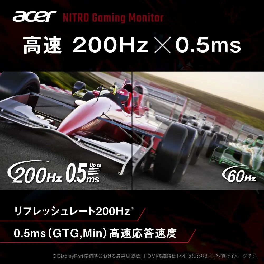 Acer Nitro ゲーミングモニター 27インチ WQHD IPS 非光沢 エルゴスタンド 200Hz 0.5ms(GTG) AMD FreeSync Premium 10億7000万色 DCI-P3 90% HDR10 ブラックブースト ブルーライトシールド HDMI 2.0 DisplayPort v1.4 スピーカー・ヘッドホン端子 VESAマウント XV270UX1bmiiprx