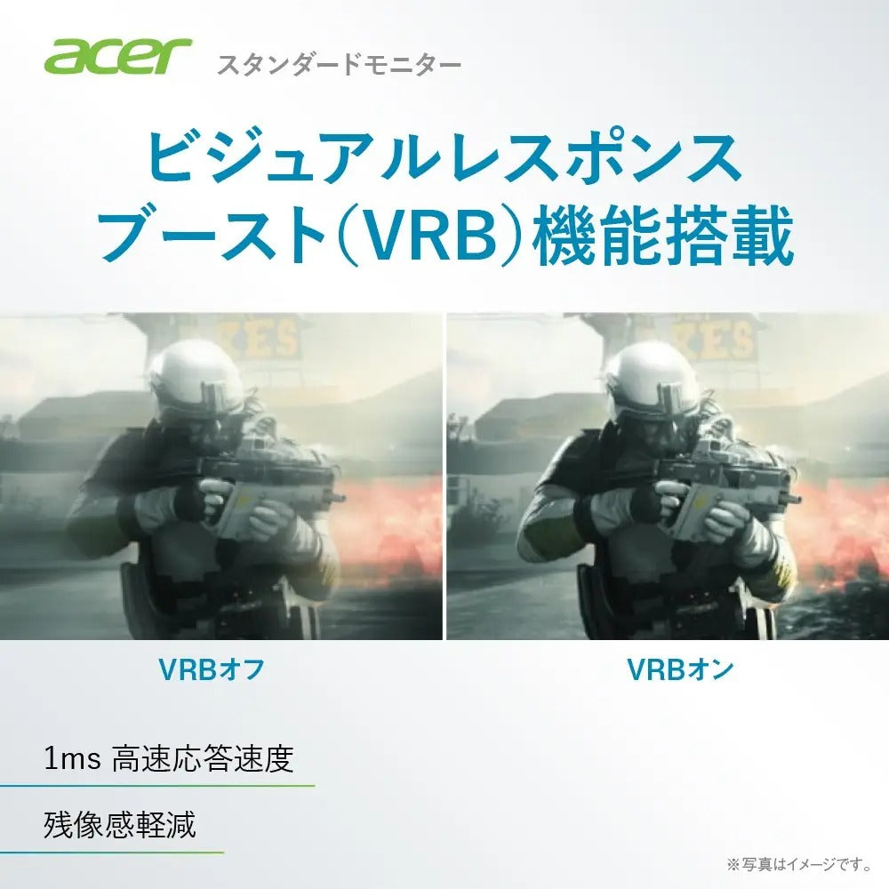 【箱ダメージあり・アウトレット品】Acer モニター 23.8インチ フルHD 非光沢 IPS 120Hz 1ms(VRB) AdaptiveSync HDMI 1.4 Type-C・65W給電対応 スピーカー・ヘッドフォン端子 高さ調整 ゼロフレームデザイン SH242YG0bmihux