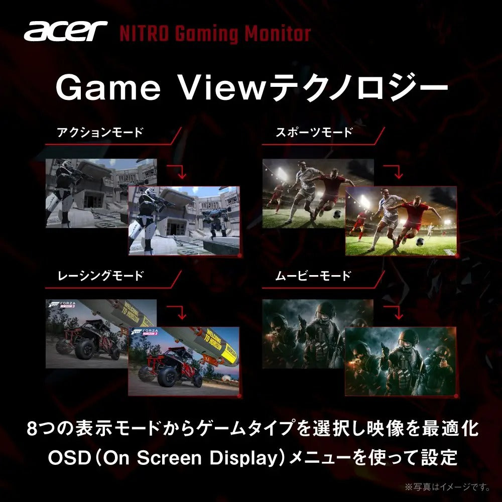 Acer Nitro ゲーミングモニター 27インチ WQHD 広視野角 IPS 非光沢 エルゴスタンド 240Hz 0.5ms(GTG) sRGB 99% AMD FreeSync Premium ブラックブースト HDR400 ブルーライト低減 HDMI 2.0 DisplayPort v1.4 スピーカー・ヘッドホン端子 VESAマウント対応 XF273UW2bmiiprx