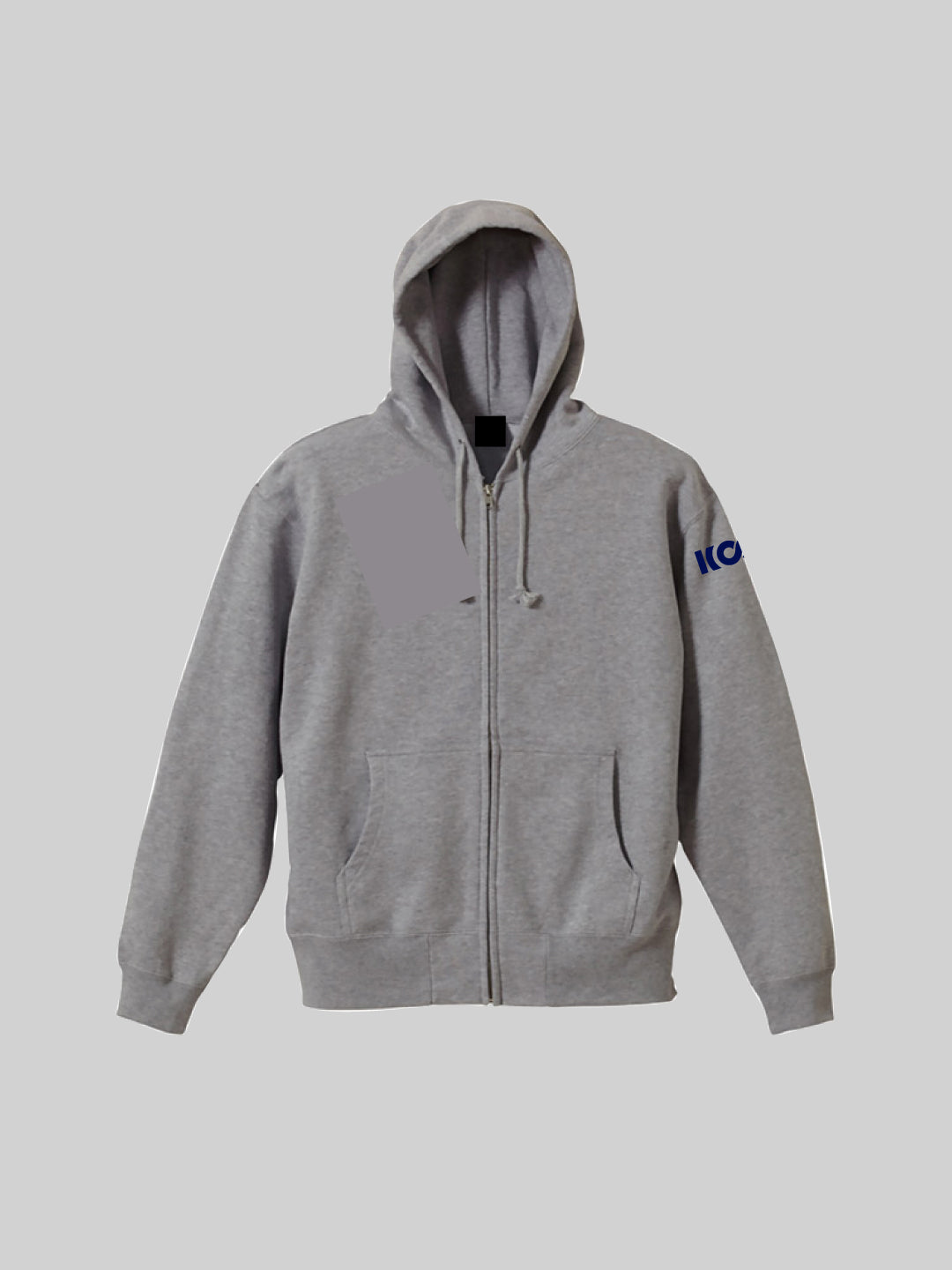 KYUSAN ジップパーカー シャリンロゴ ミックスグレー