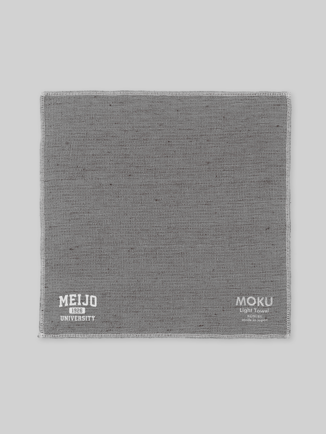 MEIJO MOKU ハンカチ カレッジロゴ グレー