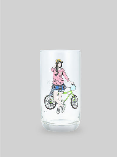 J. F. OBERLIN 江口寿史コラボ グラス「桜美林2014」 OBLNロゴ クリア