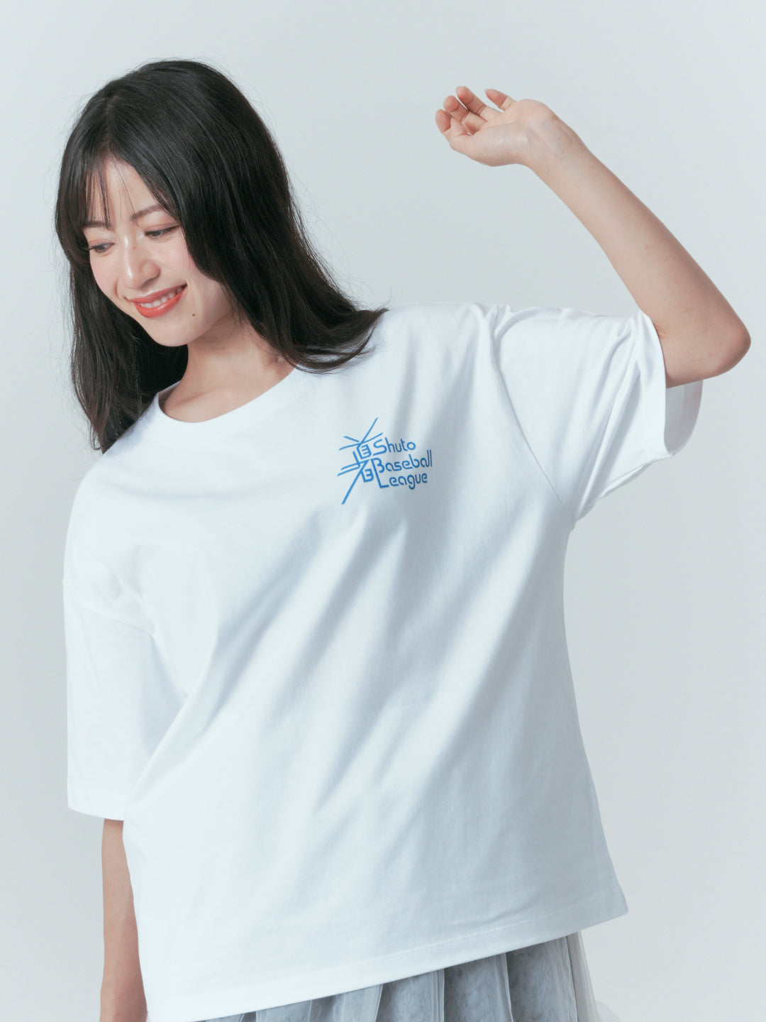 SHUTO ボックスシルエットTシャツ 首都ロゴ ホワイト