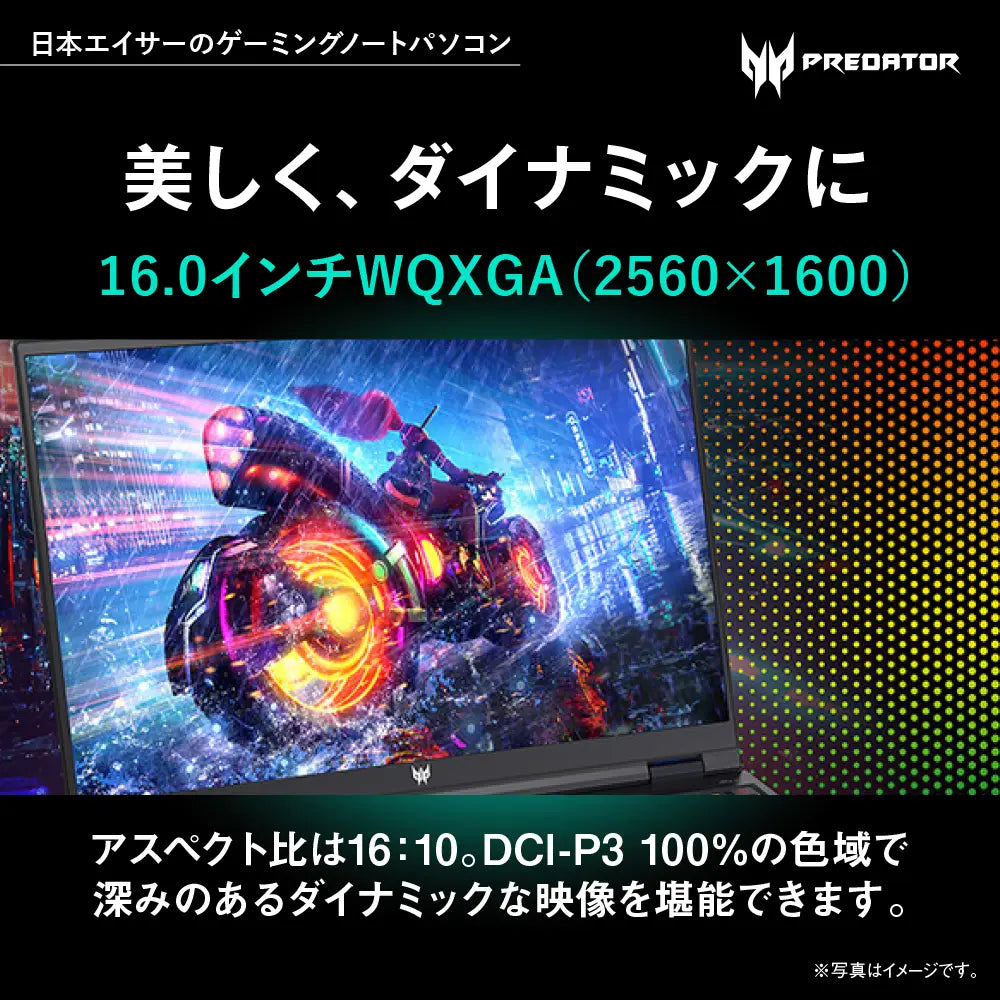 Predator Helios16 ゲーミング ノート PC Core i9 RTX 4080 WQXGA 240Hz 3ms PH16-71-N93Z48