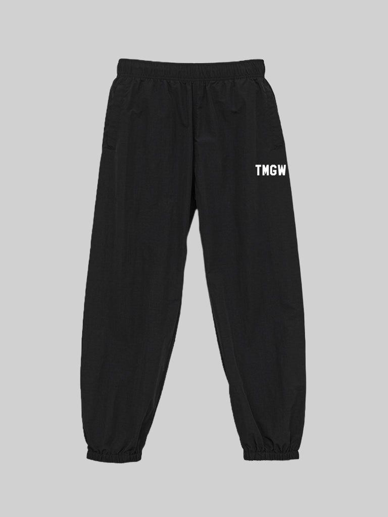 【受注予約品】kawa Club ナイロンパンツ TAMAGAWA コットンライクナイロンパンツ TMGWロゴ ブラック