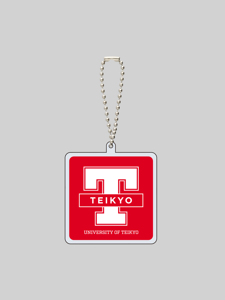 TEIKYO アクリルキーホルダー スクエア デカTロゴ レッド