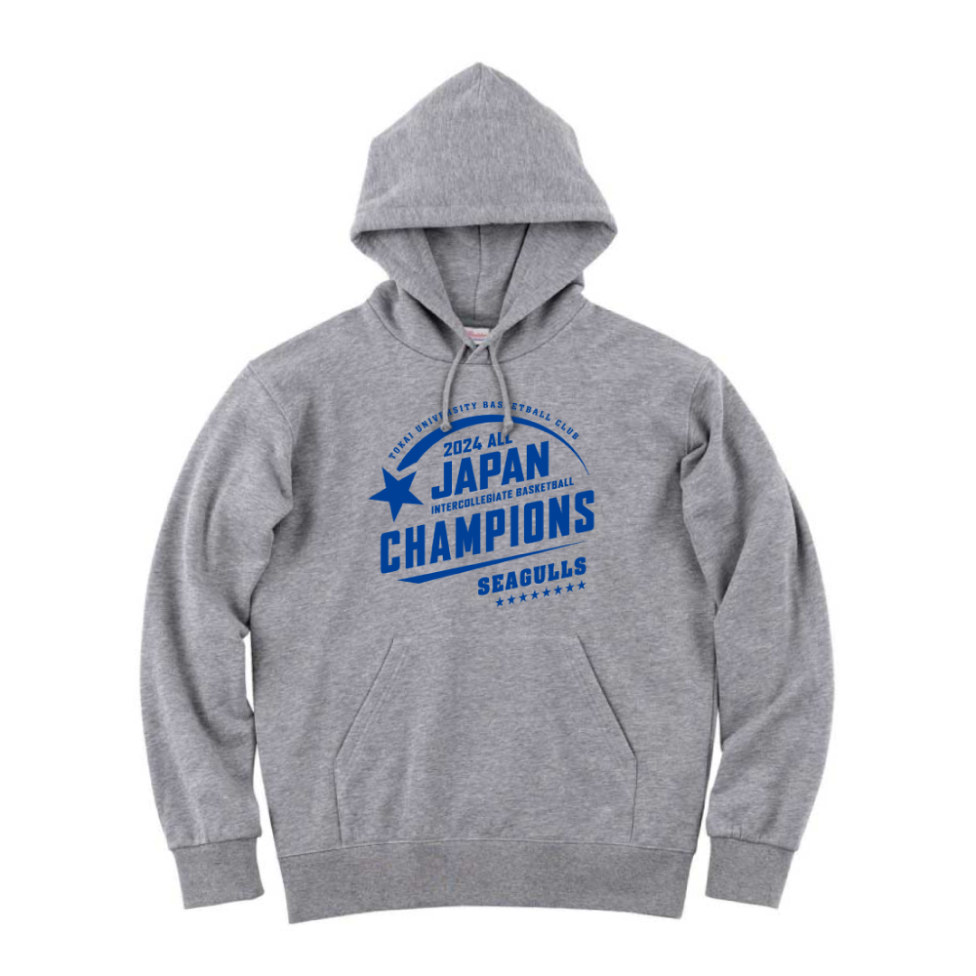 Tokai University SEAGULLS Championship Commemorative Pullover Hoodie, Gray 