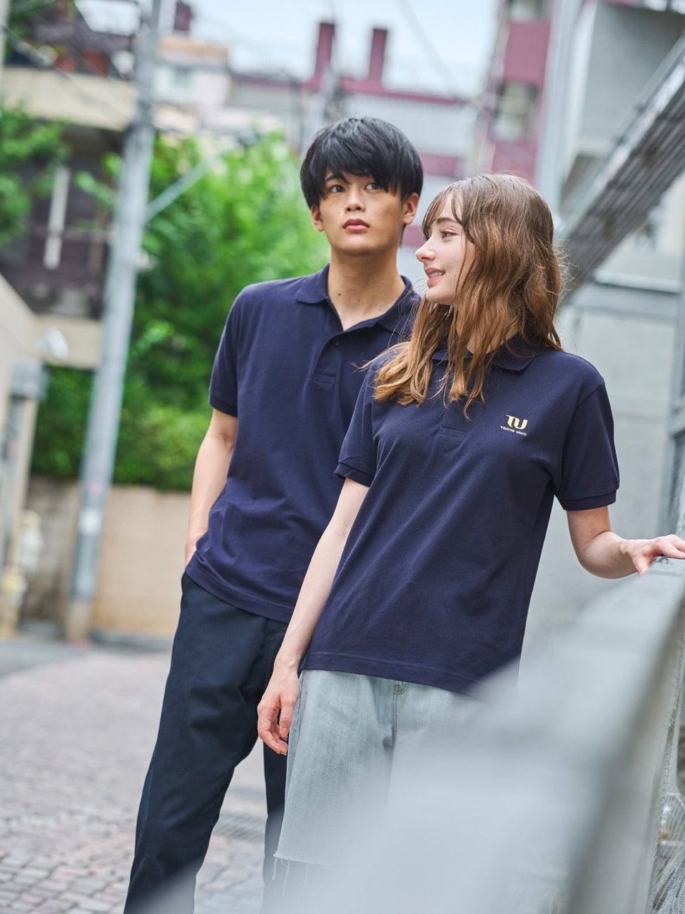 TEIKYO ヘビーウェイトコットンポロシャツ TUロゴ ネイビー