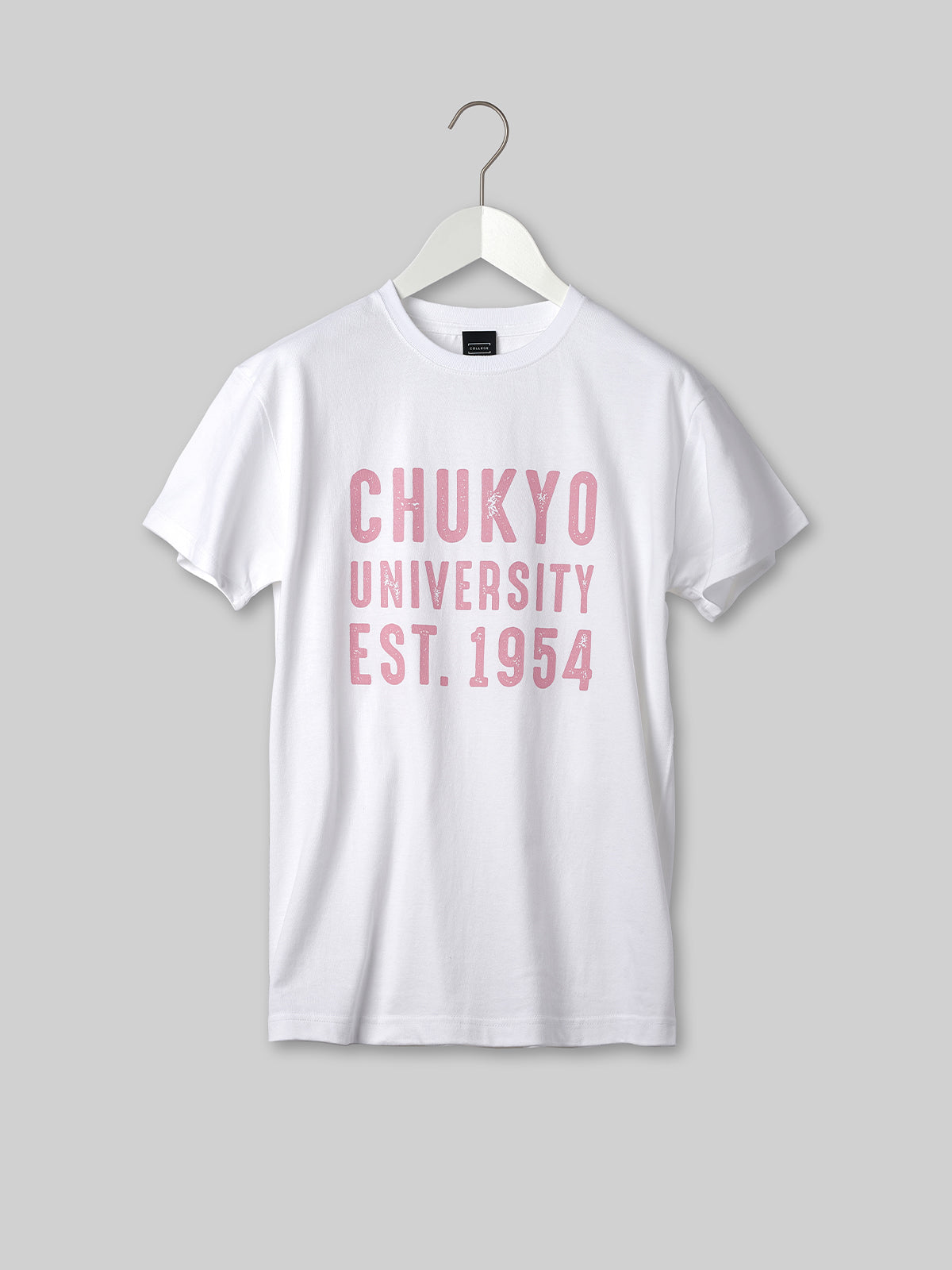 CHUKYO W’sハーフスリーブTEE UNIV ホワイト×ピンク