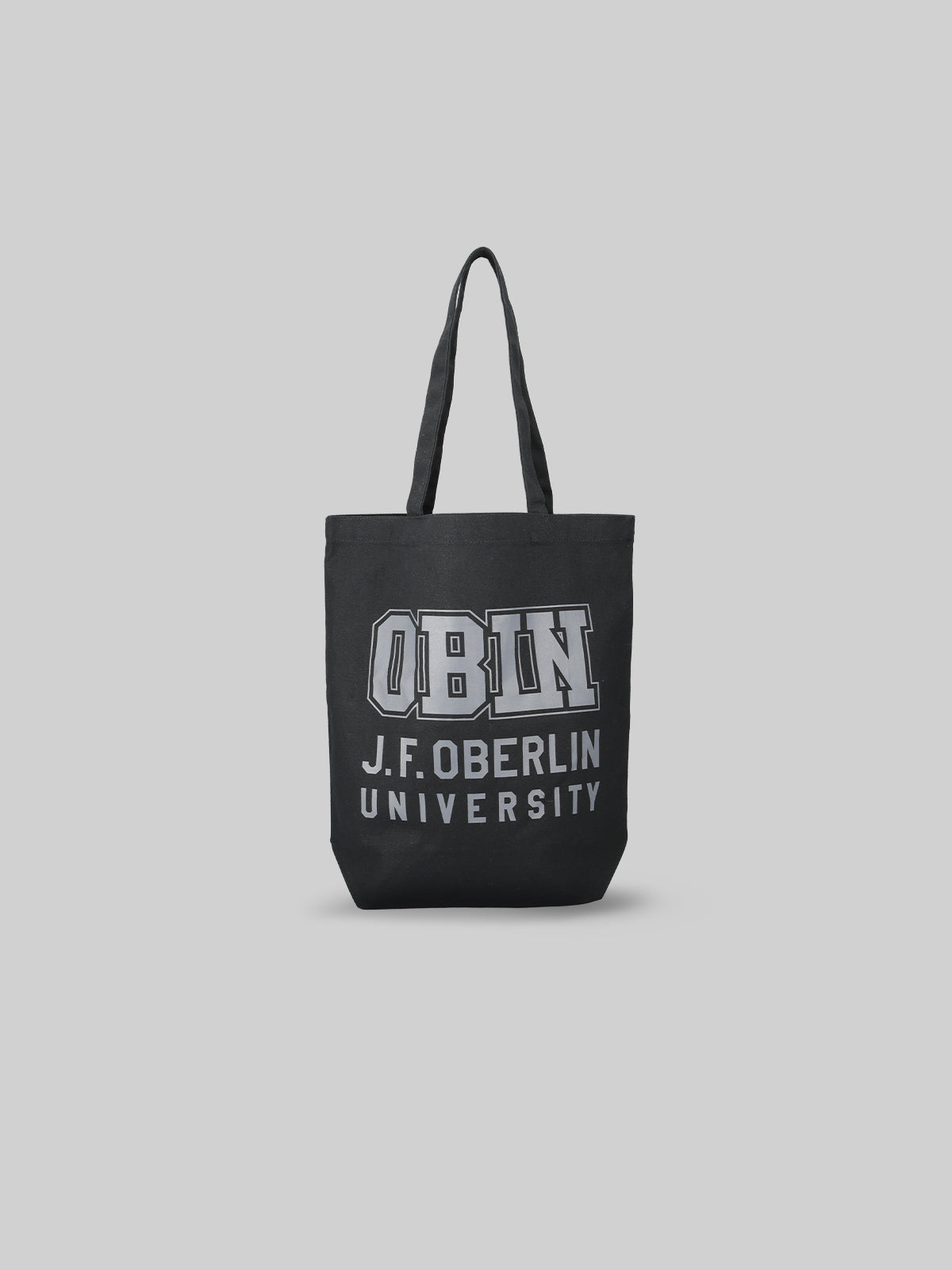 J. F. OBERLIN キャンバストート OBLNカレッジロゴ ブラック