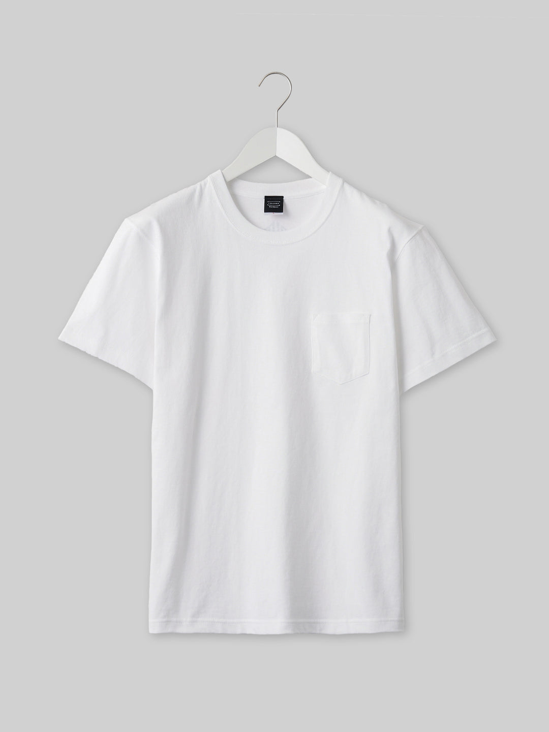 BRIEFING ホワイトショートスリーブシャツ JINDAI ショートスリーブポケットTEE ブリッジロゴ ホワイト