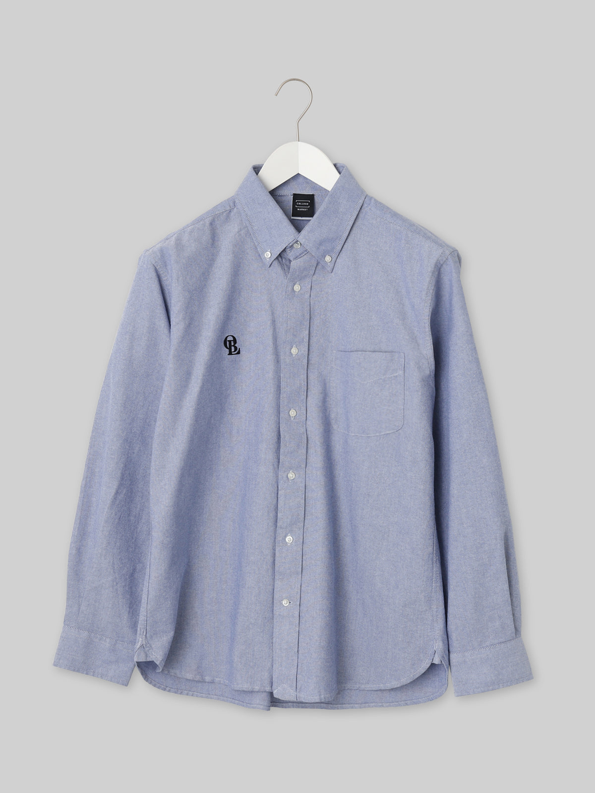 J. F. OBERLIN オックスフォードボタンダウンシャツ OBLロゴ ブルー