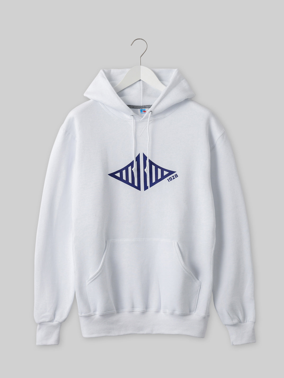 JINDAI Russell Athletic プルオーバーパーカー ブリッジロゴ ホワイト